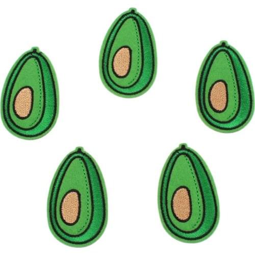 10pcs/lot Embroidered Avocado Patch Iron On Fruit Sticker for Jeans Bags Pants Decos Handmade Patchwork appliques Coats Badge