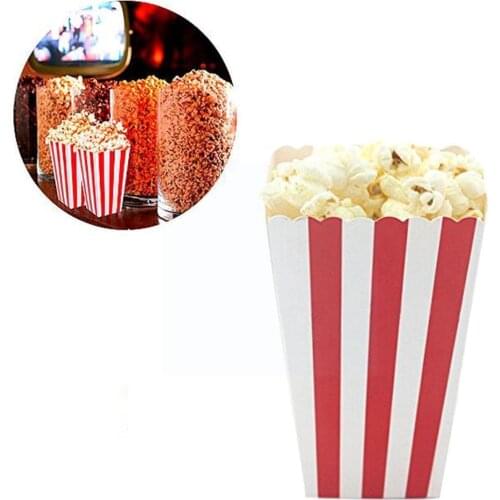 12Pcs Popcorn Boxes Holder Containers Cartons Paper Wedding Dessert Theater Supplies Favor Bag Tables For Movie Box Party S I1Z9