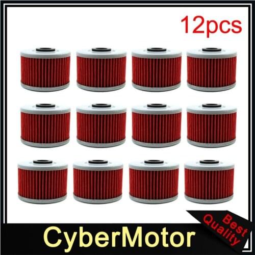 12x Oil Filter For Honda XR500 XR350 XR250 Kawasaki KLX140 KLX125 KLX250 KLX300