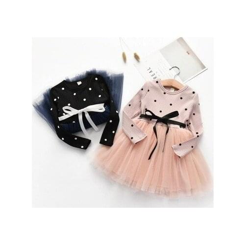 2020 Girls Tutu Dress Long Sleeve Kids Dresses for Baby Girls Brand Children Princes Dress Girl Autumn Costume Clothes