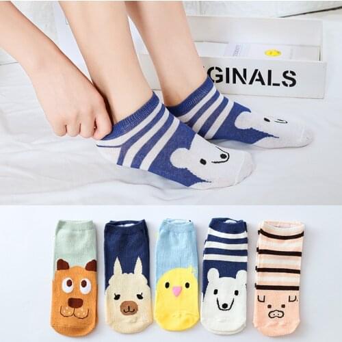 2021 Summer Breathable Cotton Cartoon Socks Kawaii Cute Socks 1 Pair Korean Style Womens Fashion Socks Wholesale Drop Shipping