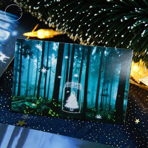 27pcs Forest Christmas Night Card Multi-use Scrapbooking Party Invitation DIY Decoration Gift Card Message Card