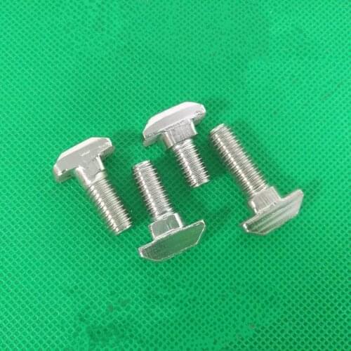 30pcs 2020 Series M5 Hammer Head T Bolt Screw Nickel Plated For 2020 Aluminum Profile T-slot M5*10/12/16/20/25mm