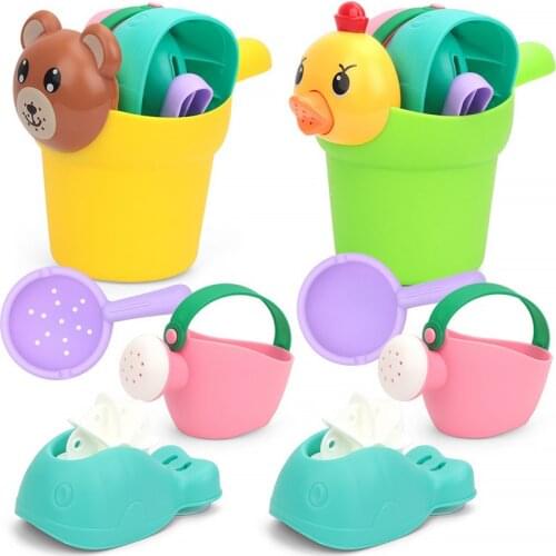 4PCS Soft Plastic Beach Summer Sand Digging Tools And Water Shoveling Games Outdoor Toy Set Sandbox Boys And Girls Bath Toys