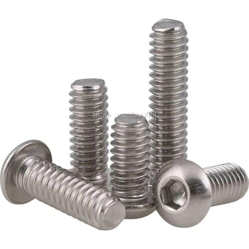 5/16-18 ISO7380 Stainless Steel 304 A2 Hexagon socket round button head screws 50pcs/lot