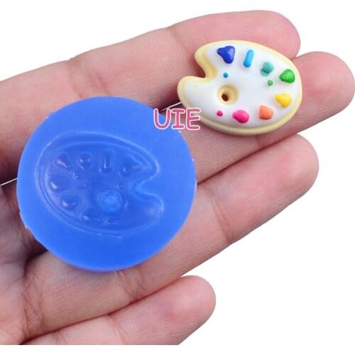 FYL678U 23.6mm x 17.8mm Pallet Silicone Mold Fondant Cake Decoration Candy Resin Clay Earrings Necklace Craft Soap Candle