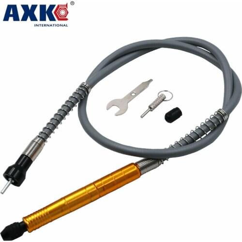 AXK 108cm Aluminum Flexible Flex Shaft with Keyless Chuck 1/8 inch 3.175mm Connector Electric Grinder Power Rotary Tool