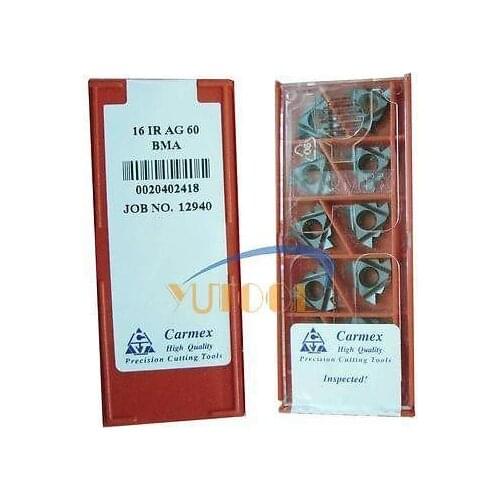 10PCS Carmex Internal thread Carbide inserts 16IR 1.5mm AG60 BMA carbide inserts