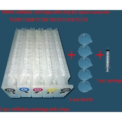 T3200 T6941-T6945 refillable empty ink cartridge with compatible chip for epson surecolor T5200 T7200 printer