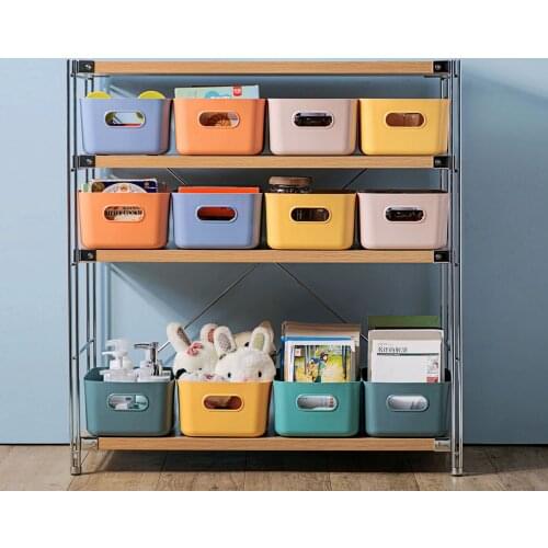 Colourful Storage Box Case Snacks Toy Cosmetic Organizer Plastic Container Box Desktop Sundries Storage Basket Makeup Organizer