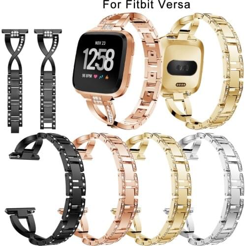 Fashion X-design for Fitbit Versa smart watch replacement wristband aluminum bracelet for Fitbit Versa bracelet band accessories