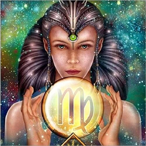 Region 12 Zodiac DIY 11CT Cross Stitch Embroidery Kits Needlework Craft Set Printed Canvas Cotton Thread Home Room