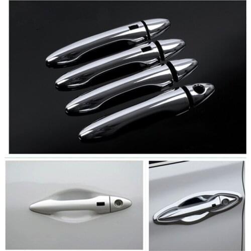 For Hyundai IX35 Tucson 2009 2010 2011 2012 2013 2014 New Chrome Car Door Handle Cover Trim with Smart Keyholes Free Shipping