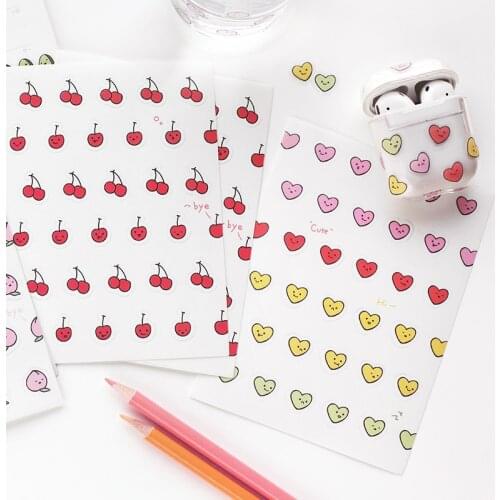 Ins Cute Cartoon Fruity Series Decoration Sticker Student Phone Shell Notebook PVC Waterproof Avocado Sealing Sticker Stationery