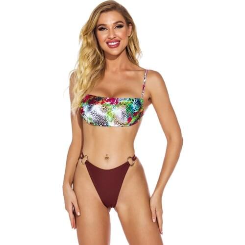 2021 New Ladies Lace Bikini Swimwear European American Sexy Open Back Split Swimsuit Women 2 Pieces Wholesale Drop Shipping