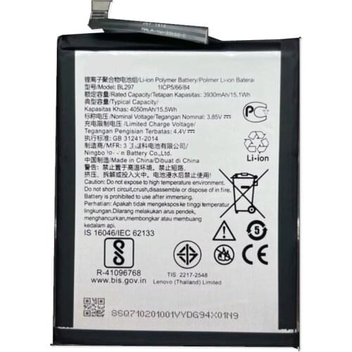 New 4050mAh BL297 Battery For Lenovo K5 Pro L38041 / Z6 Youth Edition Z6 Lite L38111 Cell Mobile Phone