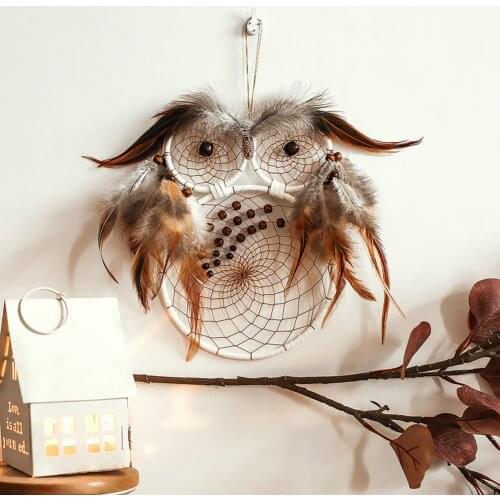 Excellent Workmanship Long Lasting Exquisite Owl Shape Dream Catcher for Bedroom