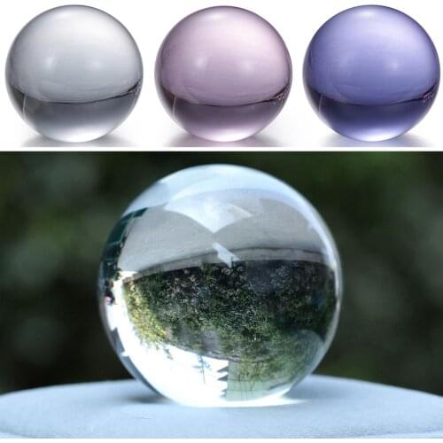 1PC Clear/Pink/Purple Artificial Crystal Ball Quartz Stone Glass Sphere Natural Fluorite Home Office Decoration Accessory Crafts