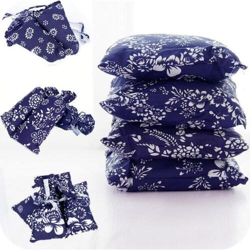 Blue And White Porcelain Cotton Cloth Package Bamboo Charcoal Bag 5 Pcs/Lot Activated Carbon Shoes Plug