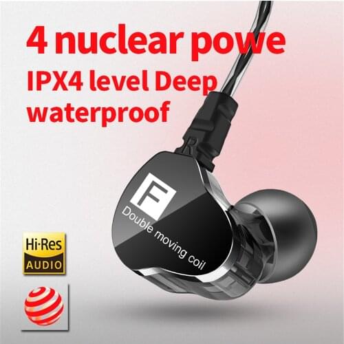 QKZ CK9 In-ear Sport Earphones for iPhone Samsung Universal Phone Earphones Headset Dual Moving Coil Heavy Bass HiFi Microphone