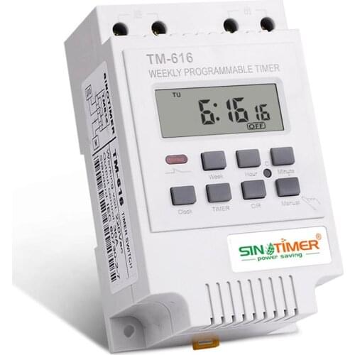 Timer TM616 Intelligent Microcomputer Programmable Electronic Timing Switch Relay Controller Various Voltage Selection