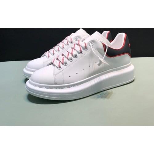 2020 Luxury design Genuine Leather Queen White Shoes Female Korean Trend Couples Thick Bottom Increased Casual Platform Sneak