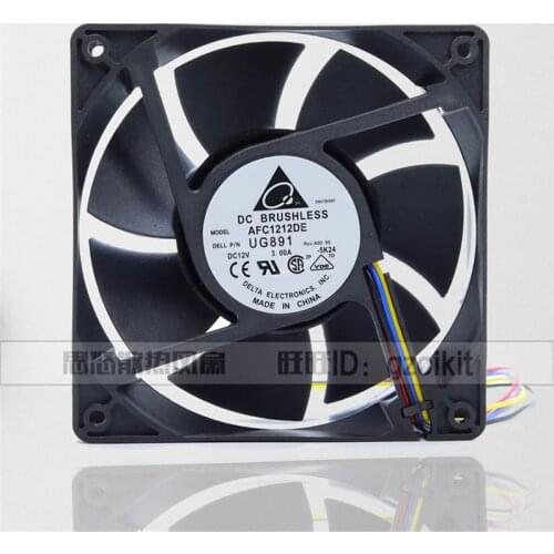 Original AFC1212DE 12CM 3A 12038 ultra-large air volume four-wire PWM intelligent temperature control Ant S9 violent cooling fan