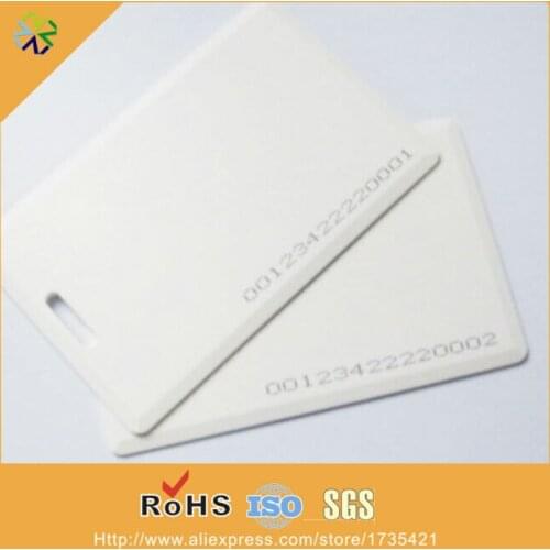 1000pcs/lot)low frequency 125Khz TK4100 plastic material both side printing blank rfid card