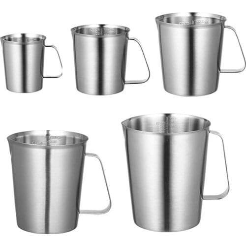 304 Stainless Steel Thickened With Scale Milk Tea Cup Kitchen Baking Measuring Cup Kitchen Accessories DIY Baking Tools cocina
