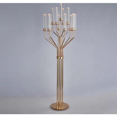 5pcs)1.6m Christmas metal candle holder tall candlestick with acrylic floor stand candelabra yudao1275