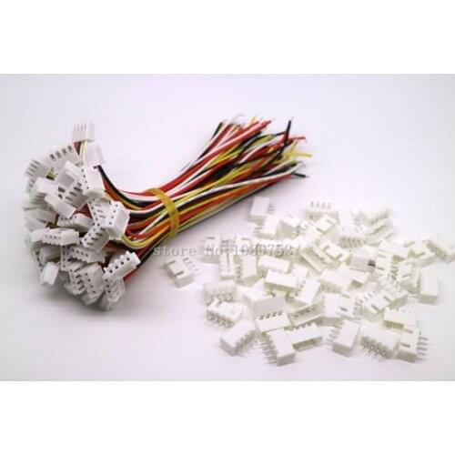 500 SETS JST XH 2.5 4 Pin Battery Connector Plug Female & Male with 150MM Wire
