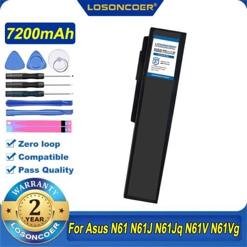 7200mAh Laptop Battery For Asus N61 N61J N61Jq N61V N61Vg N61Ja N61JV N53 M50 M50s N53S A32-M50 A32-N61 A32-X64 A33-M50 N53S