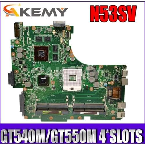 90R-N1QMB1300Y N53SV Mainboard REV.2.2 For ASUS N53S N53SV N53SN N53SM DDR3 Notebook motherboard GT540M/GT550M GPU 4*SLOTS