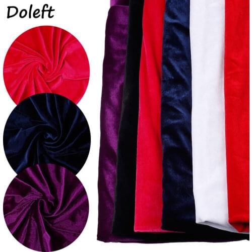 Velvet Fabric Gorgeous Solid Color Fabric Sheets for Sewing Dress Clothes Luxury Soft DIY Craft Material Home Textiles 45*145cm