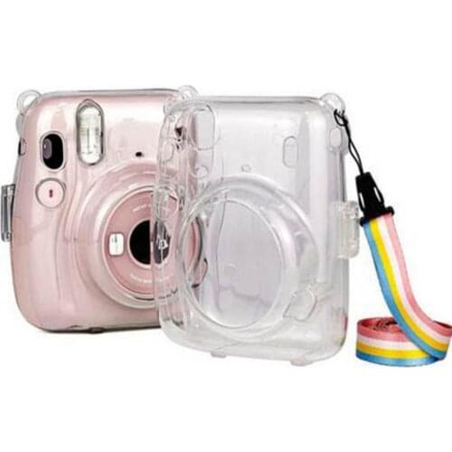 Portable Camera Case Dustproof With Shoulder Strap Transparent Lightweight Protective Practical For Fujifilm Instax Mini 11