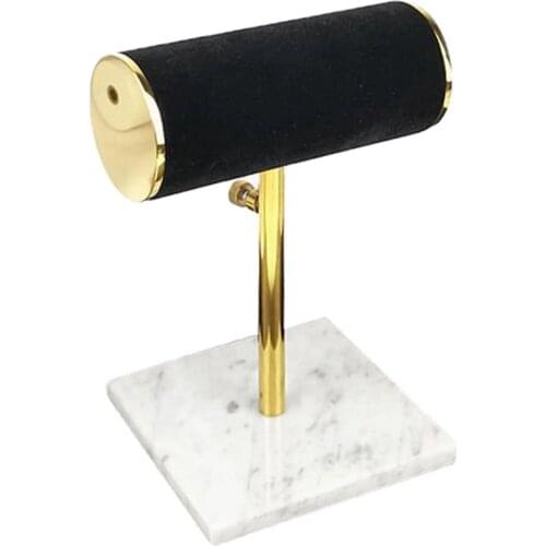 Jewelry Show Stand Bracelet Display T Bar Mall Shop Watch Display Tray Metal PU Jewelry Organizer