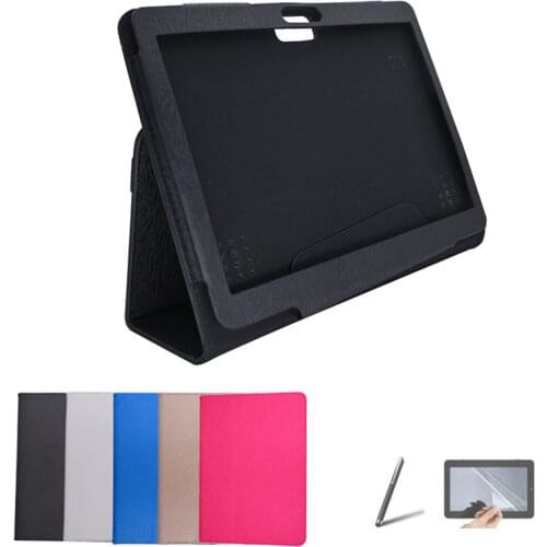 For BQ Aquaris M10 Ubuntu Edition 10.1 inch Tablet Case PU Leather Protective Shell Stand Cover + Stylus + Screen Protector