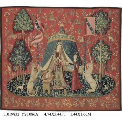 Aubusson Style French Tapestry Fashionable Household Decorates Circular Europe Type Flowers Bed Covers