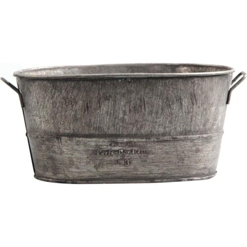 Garden Plant Pot Decorative Vintage Succulent planter Zinc coat Bucket Boxes Flower