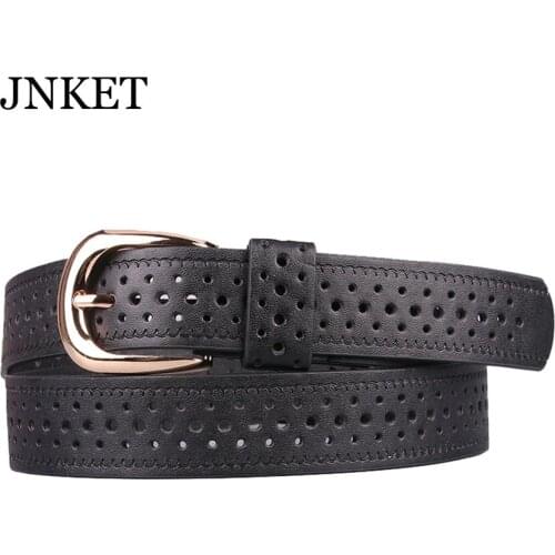 JNKET New Fashion Women Hollow Out Waist Belt PU Leather Belt Pin Buckle Belt Jeans Belt Leisure Cinturon