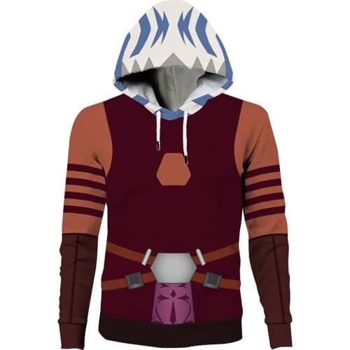 Ahsoka Tano Costume Star Cosplay Wars: The Clone Wars Hoodie Hooded Sweatshirt