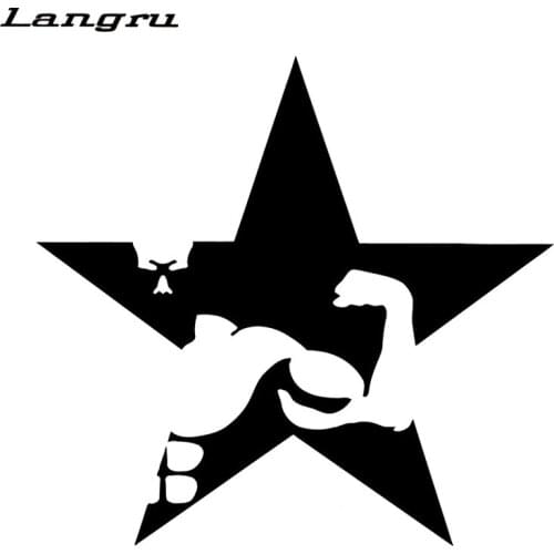 Langru 15cm*14.2cm Bodybuilding Sport Decor Vinyl Car Stickers Car Accessories Jdm
