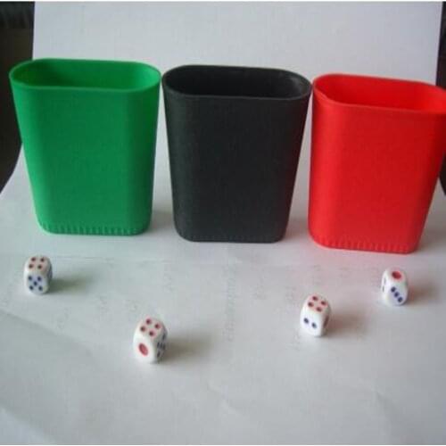 Foreign Trade New Flat Bar KTV Throw Chess Dice Cup with 6 Dice Throw