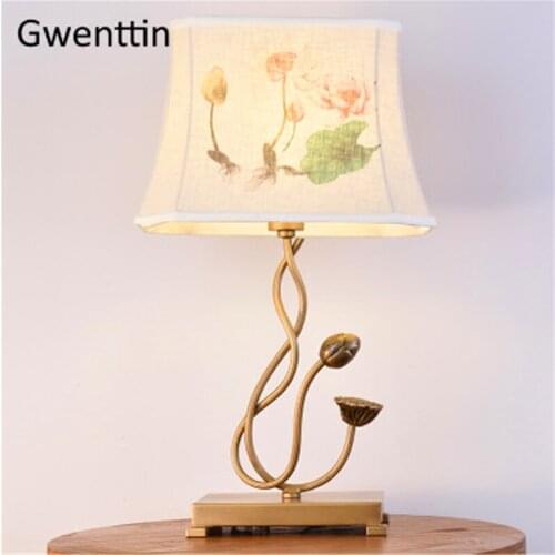 Chinese Style Vintage Table Lamps for Bedroom Bed Light Bedside Lamps Living Room Led Desk Light Fixtures Home Decor Luminarias