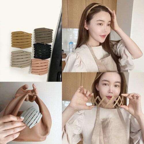 New Portable Stretch Fold Hairbands for Women Girls Sweet Headband Convenience Hair Hold Hoop Decorate Fashion Hair Accessories