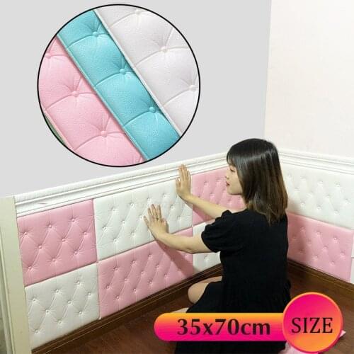 New Kindergarten Decoration Thick Anti-collision Head Foam Sponge Soft Package Tatami Bed Cushion Self-adhesive 3D Wall Sticker