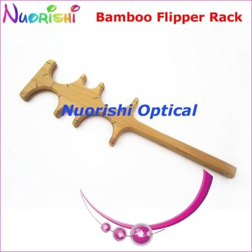 Bamboo Confirmation Flipper Test Empty Rack Frame For 4pcs Trial Lenses Vision Testing E04-2511 Free Shipping