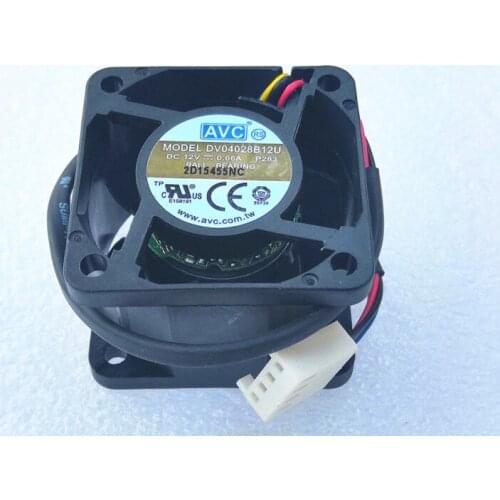 Wholesale AVC DB04028B12U 40*40*28mm DC 12V 0.66A double ball bearing server inverter cooling fan