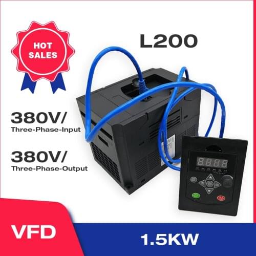 Angisy 1.5KW 380V 3-Phases Input And 380V 3-Phases Output Frequency Converter 60HZ to 50HZ L200