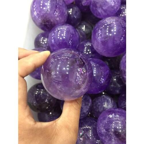 Drop shipping natural amethyst quartz crystal gemstone sphere reiki healing Orb crystal ball Home Decor meditation ball